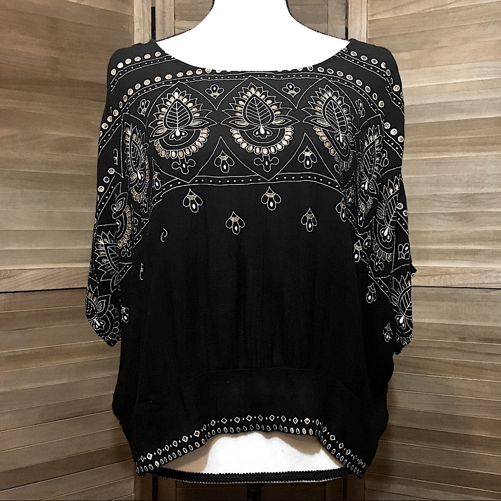 Patrons of Peace Top with Slit Sleeves and Back, Large
